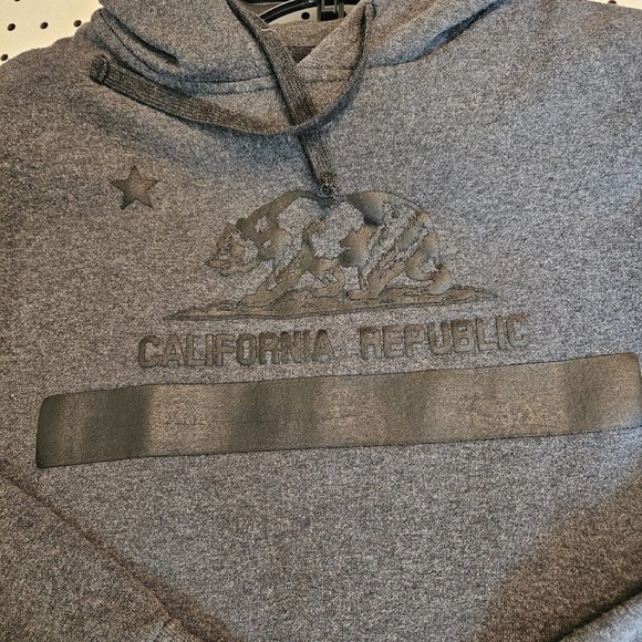 Ring Of Fire Shirt Mens Medium Pullover Hoodie Charcoal Gray Black Graphics - Picture 2 of 8